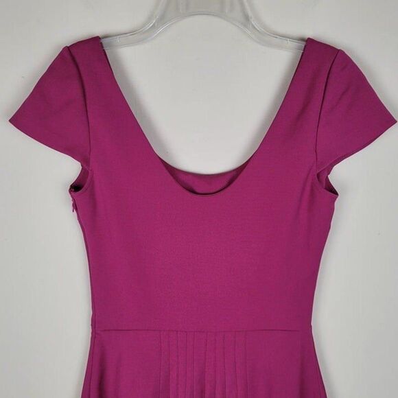 Diane Von Furstenberg Size 4 Monica Back Pleat Short Sleeve Mini Dress Pink - Picture 7 of 12